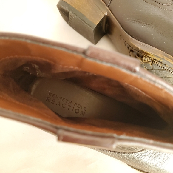 Kenneth Cole Reaction Brown Leather Boots - Picture 5 of 5